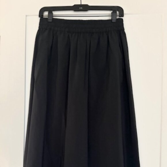 Tibi Nylon pull on skirt in black - Picture 1 of 3